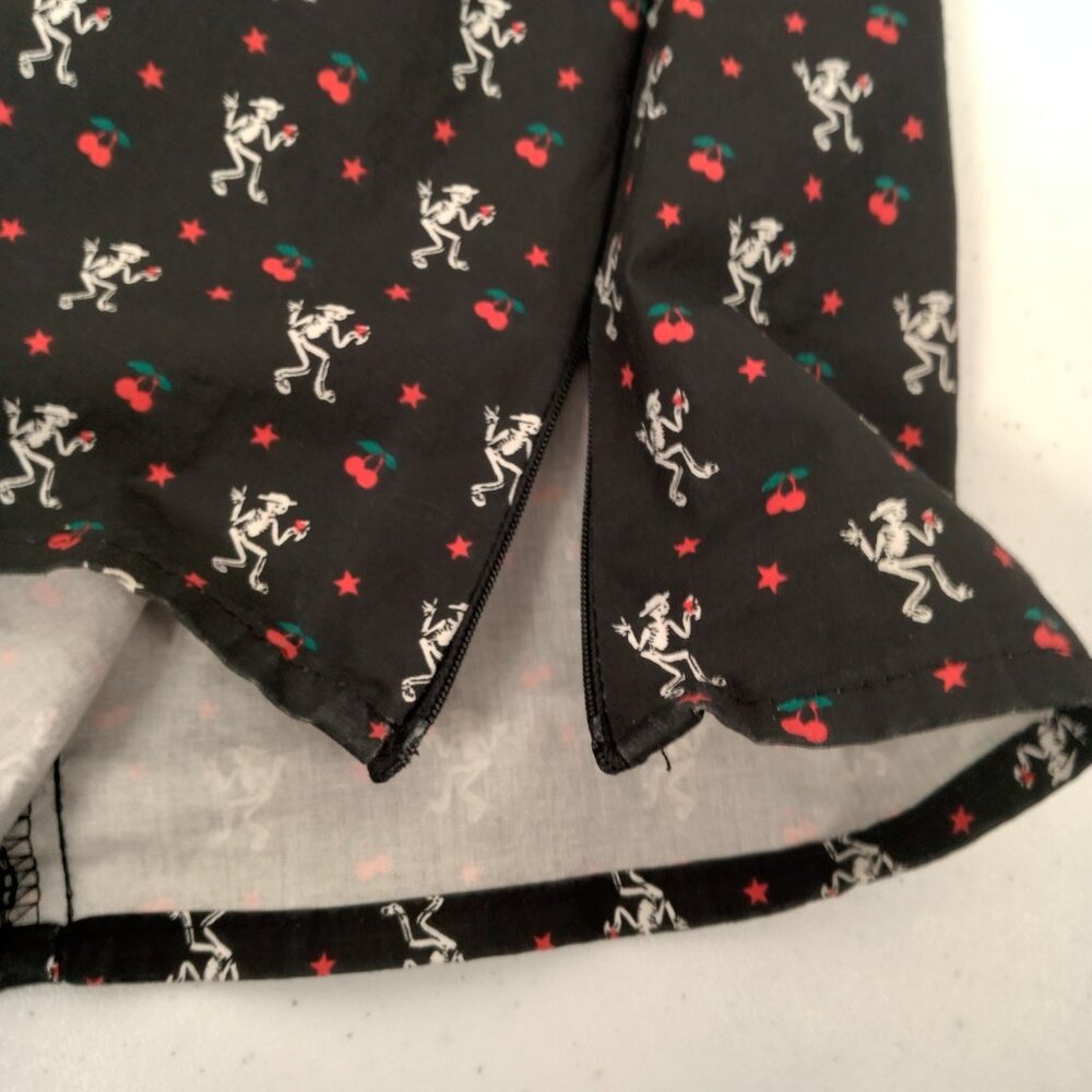 Vintage 1990s Social Distortion Halter Top Shirt 2XL Skelly Skeleton Punk Ties - Picture 10 of 13